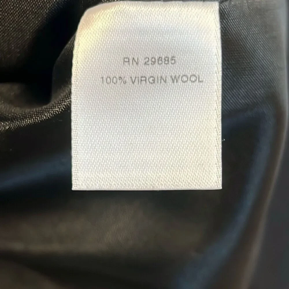NWT PENDLETON Jacket Women's Size 16 Black Virgin Wool Double‎ Breasted Blazer